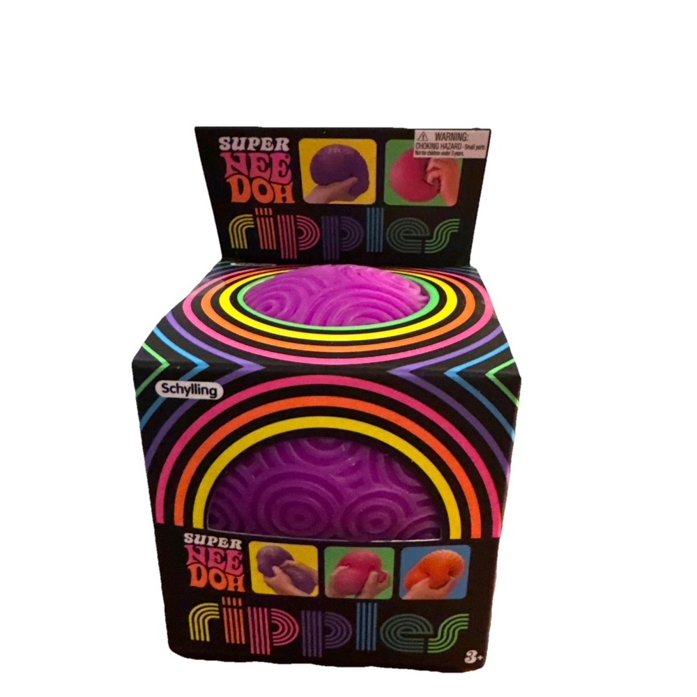 Schylling Super NeeDoh Ripples XL Purple Giant Sensory Ball New Open Box